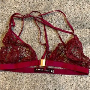 For Love and Lemons burgundy Bralette